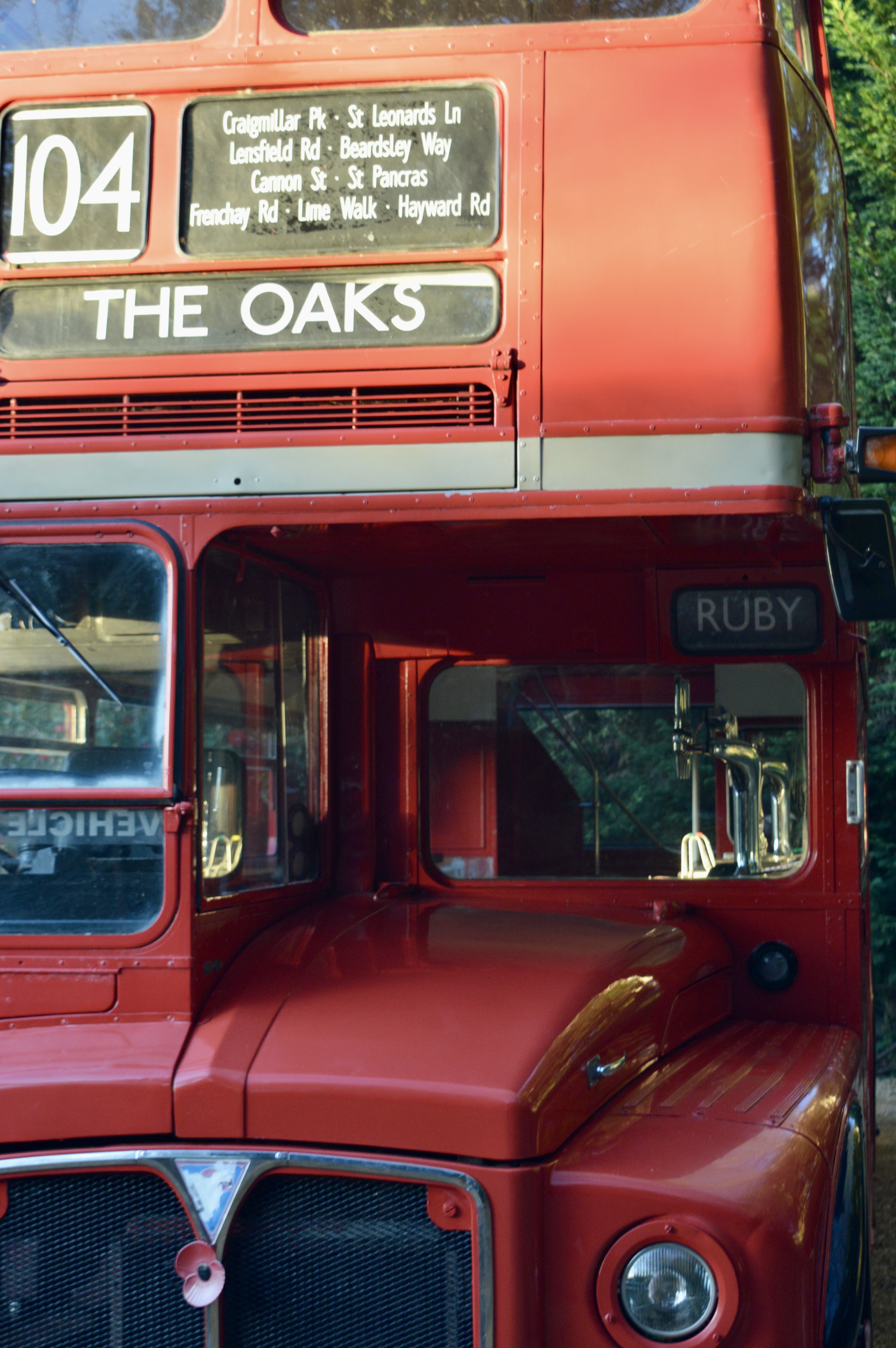 The Oaks vintage Routemaster bus